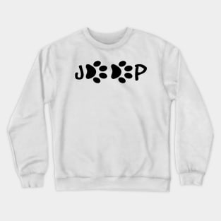 Funny Jeep Dog with Paws Crewneck Sweatshirt